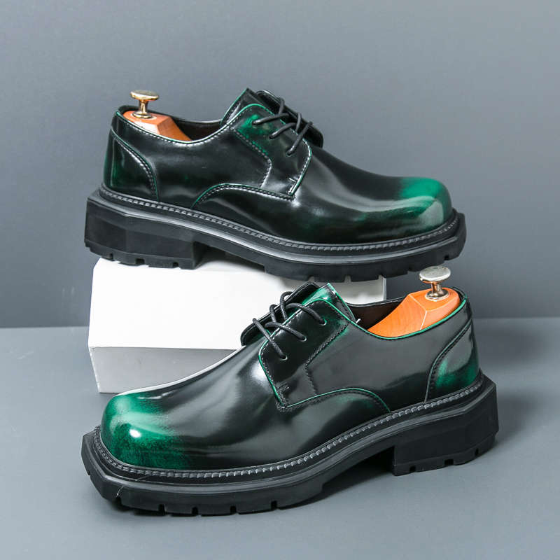 Mens Leather Shoes Color Green Sizeuk 8