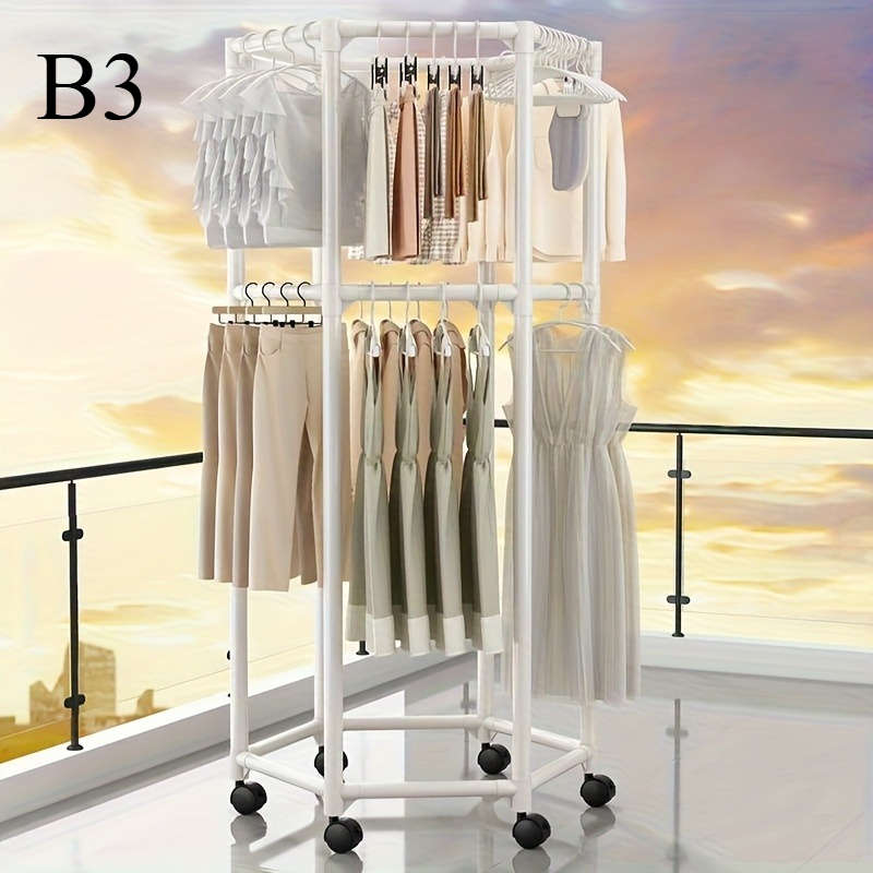 Clothes Rack 2Layer White B3