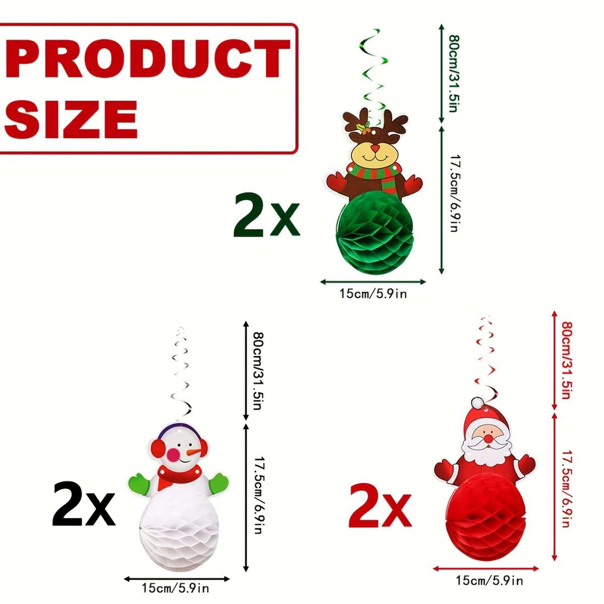 Christmas Decorations Style Christmas Quantity 6Pcs