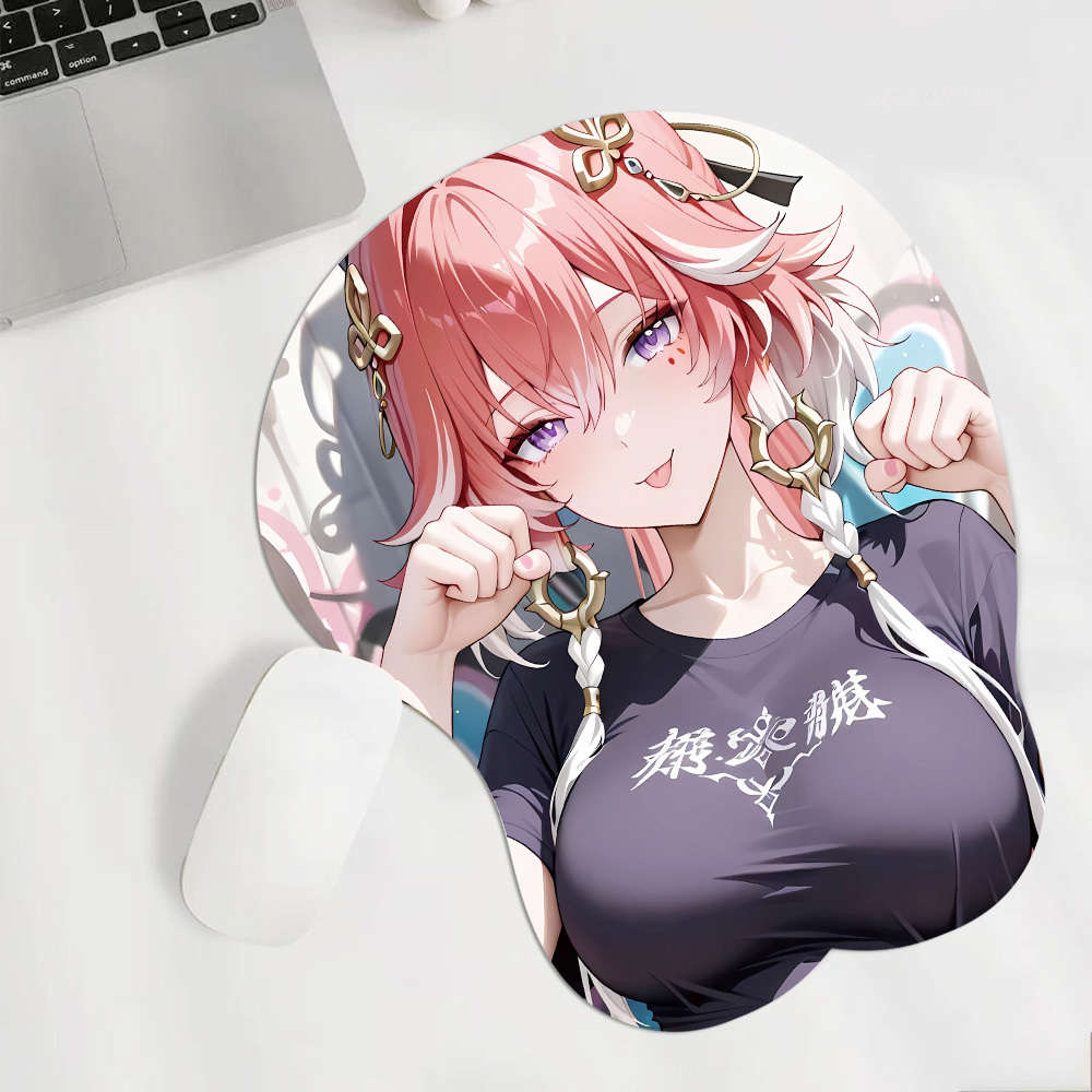 HeavyDuty Stable Anime Girl Wrist Support Mouse For Pc Gamers
