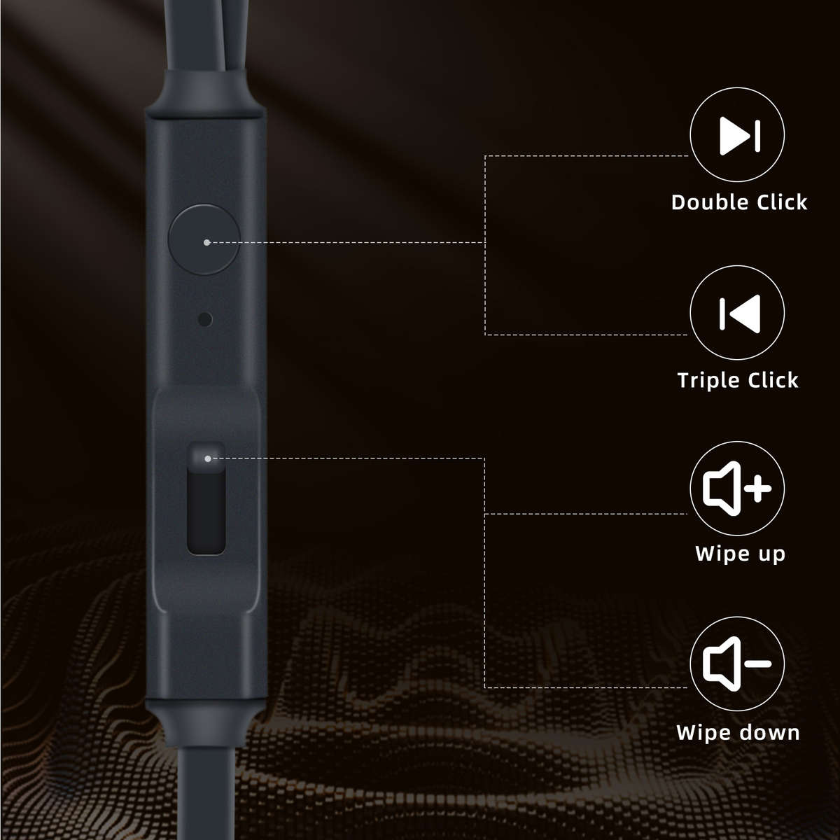 Headset Black Model With Mic