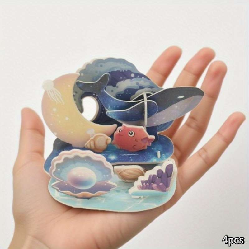 Building Toy Architectural Model Toy Set Model Random Quantity 4 Pcs