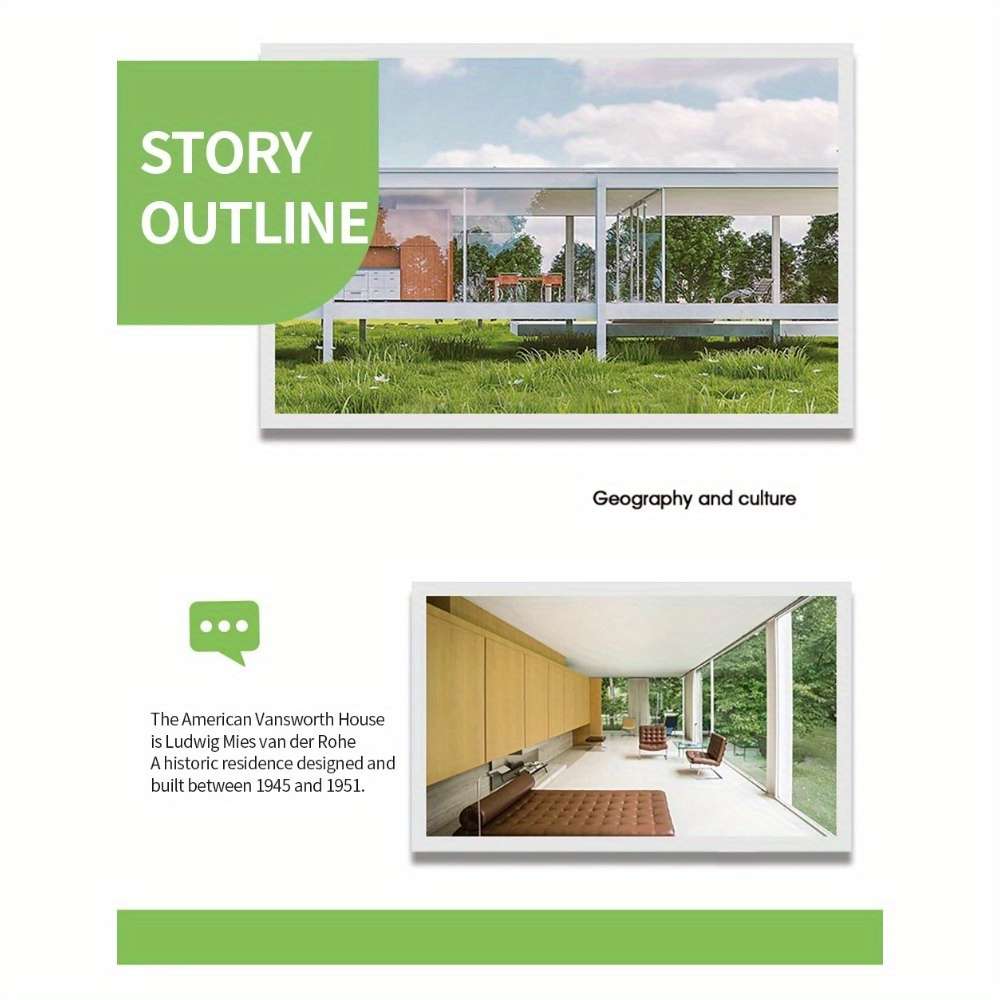 Building Toy Architectural Model Toy Set Color Farnsworth Residence