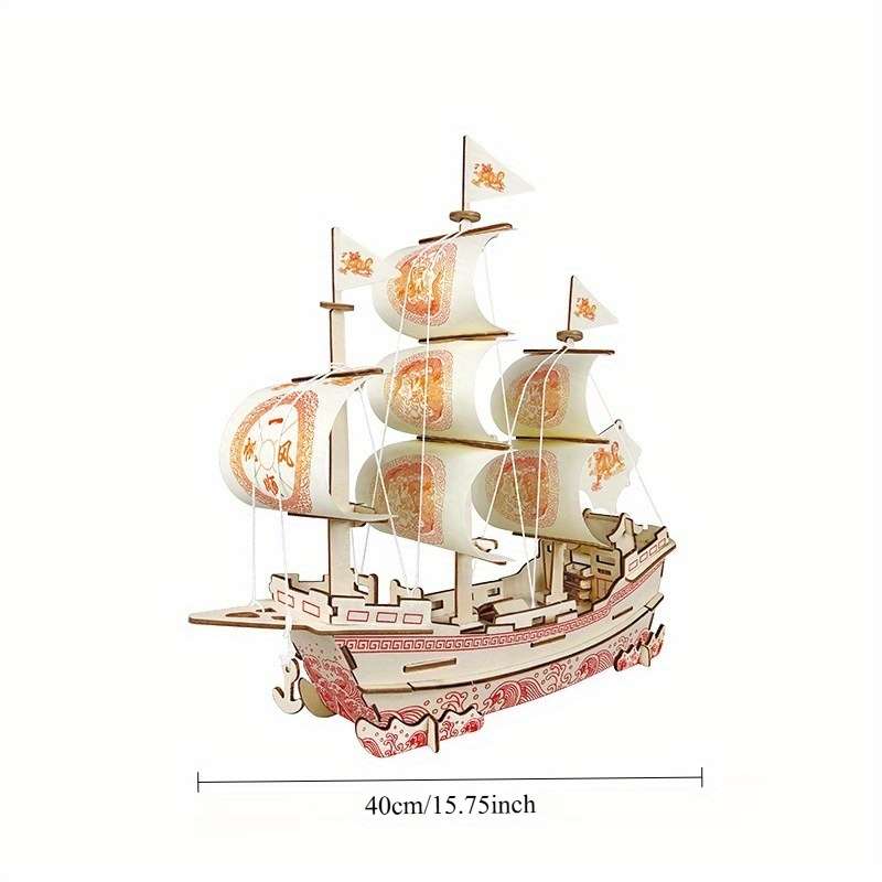 3D Jigsaw Puzzle Model Ship Color Pirate Ship