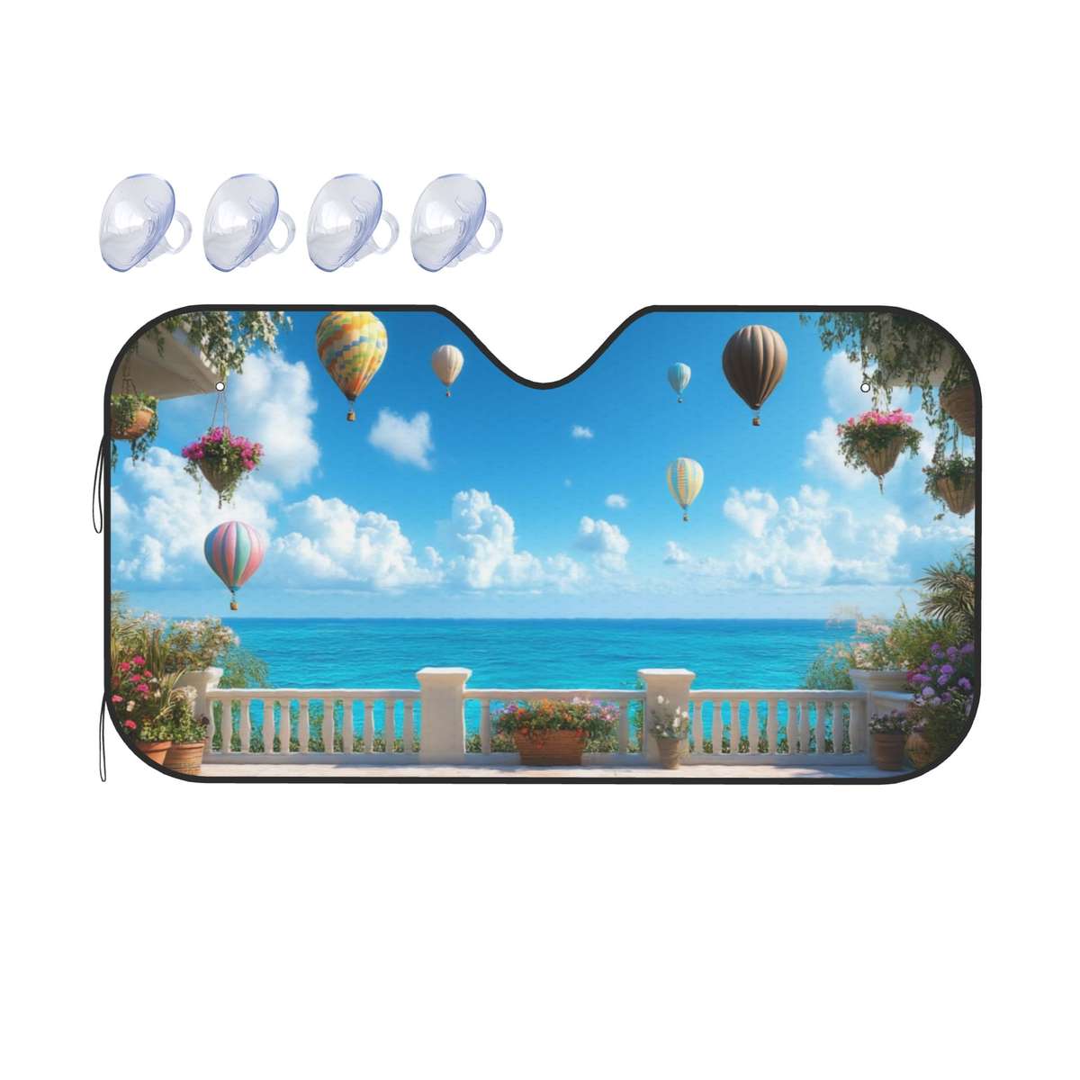 Car Sun Shades Color White Size M
