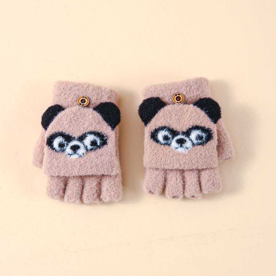 Winter Gloves Color Coffee Size 3 To 6Y