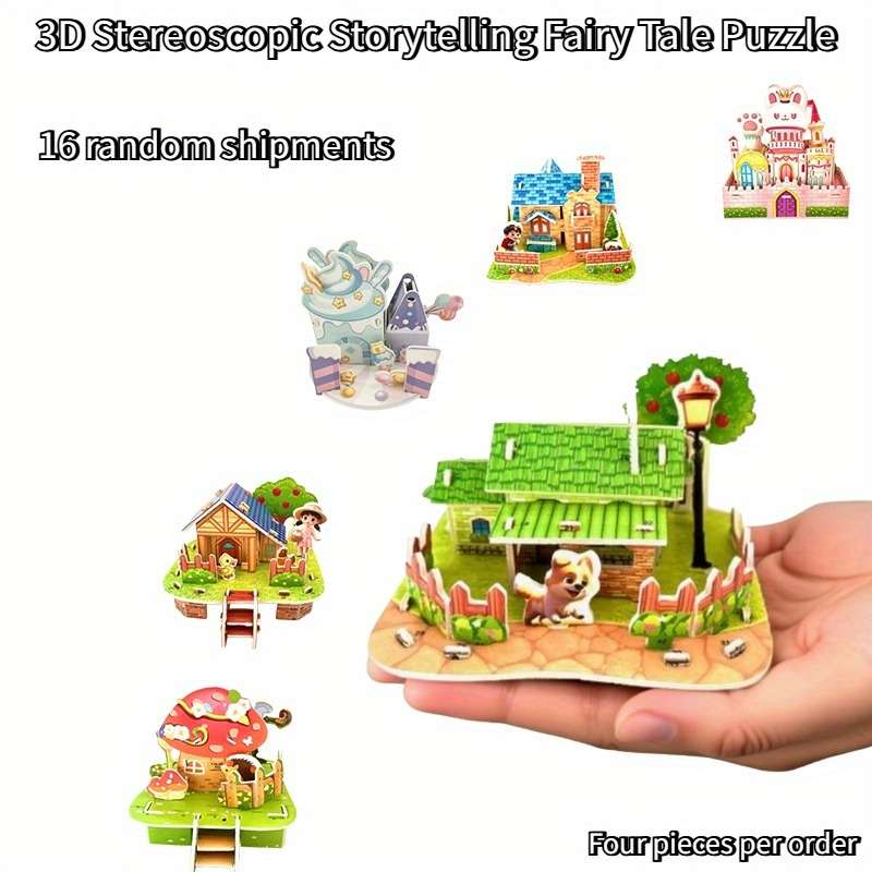 Building Toy Architectural Model Toy Set Model Random Quantity 4 Pcs