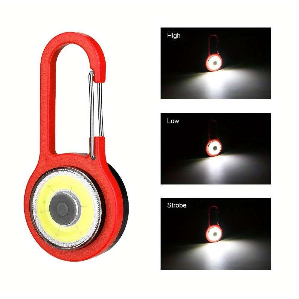 Efficient Led Flashlight Carabiner Keychain Modes Pocket Torch Professional