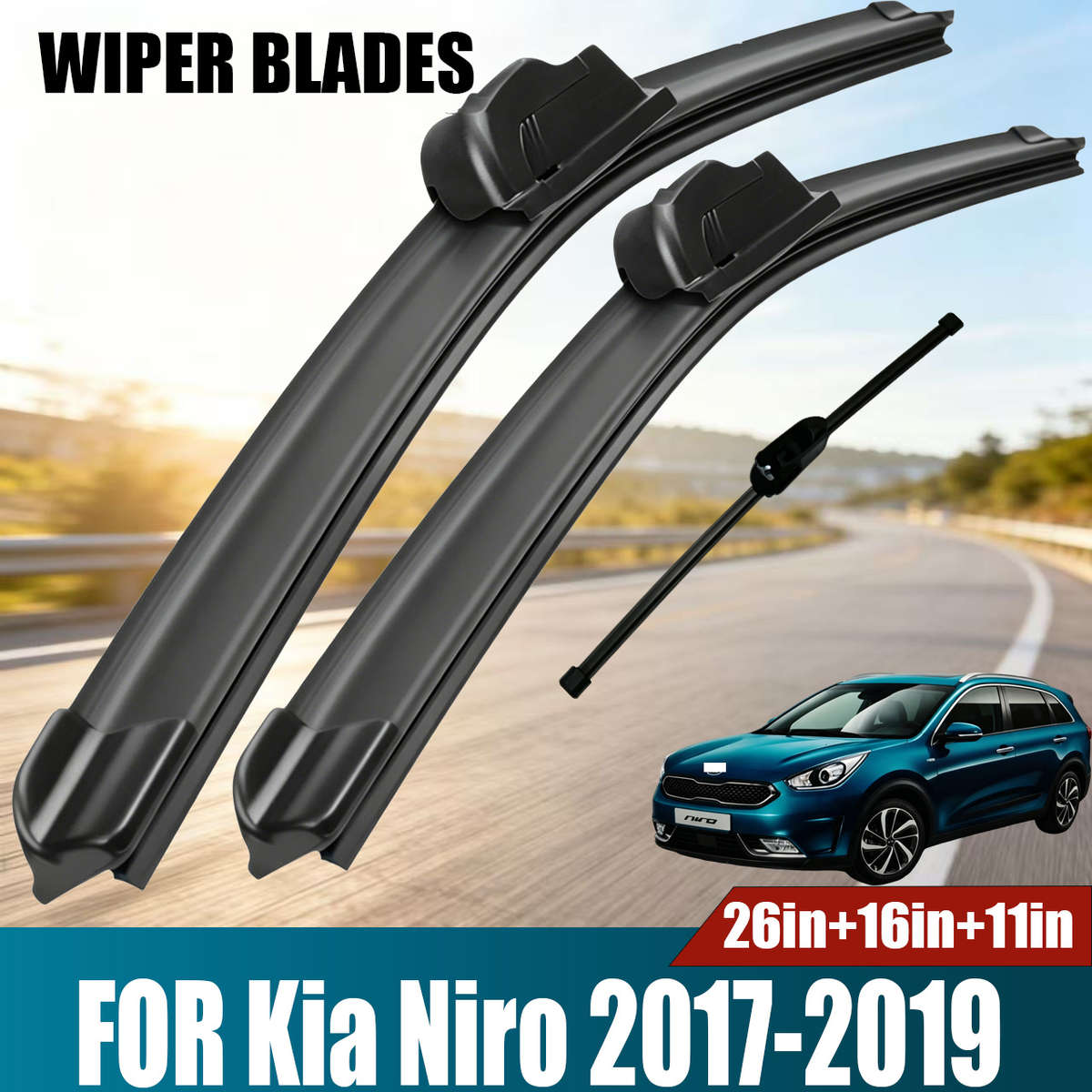 Windshield Wipers Color 3Pcs 26 16 11