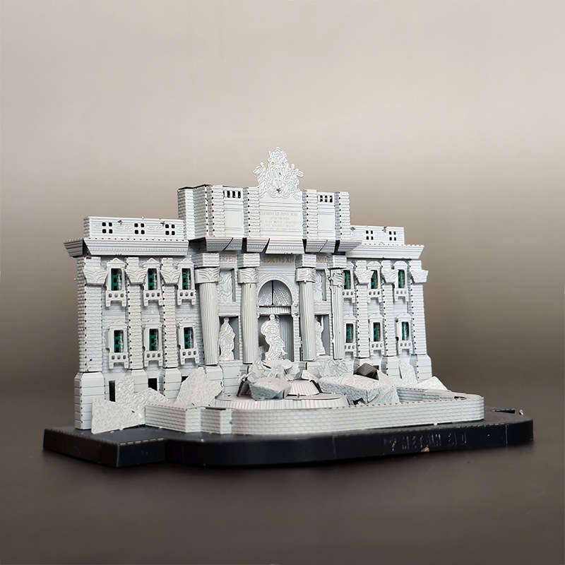 3D Building Model Puzzle Set Color Color