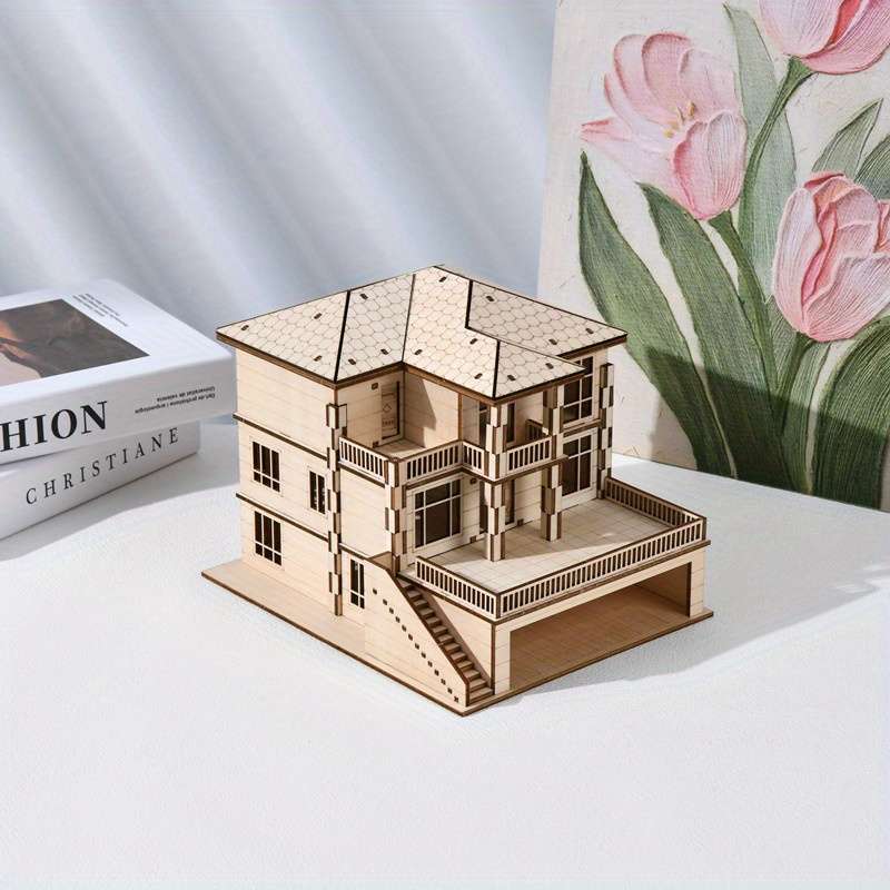 3D Building Model Puzzle Set Size Two Storey Villa