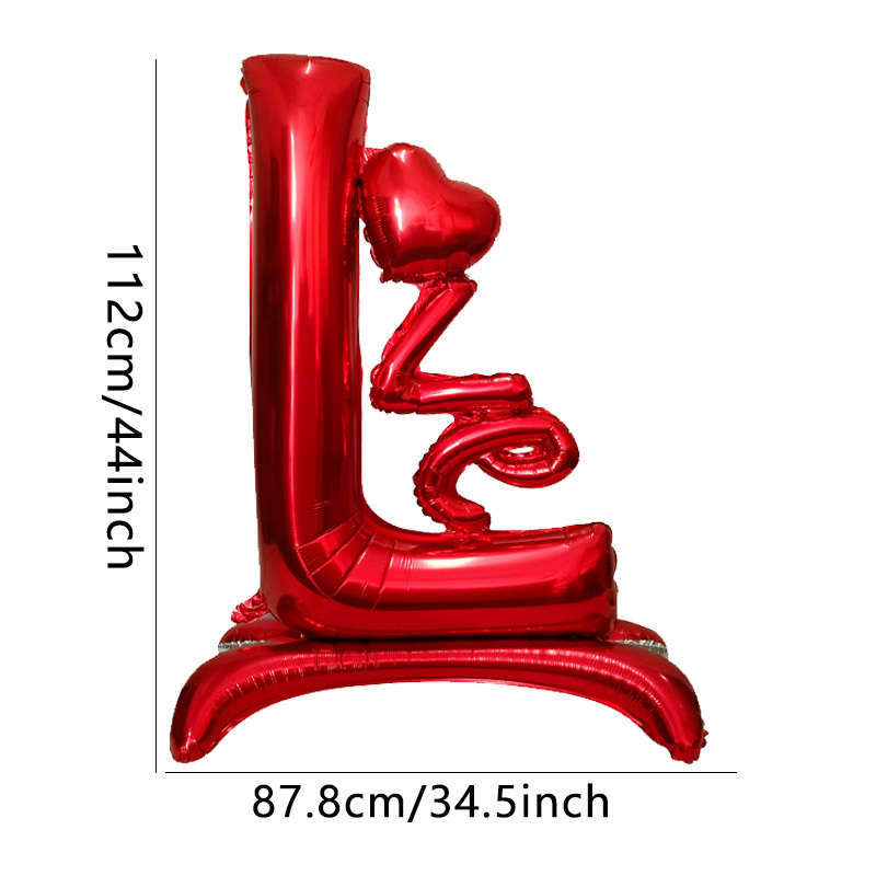 2Pcs Superior Glossy Handcrafted Standing Love Shaped Aluminum For Wedding Events