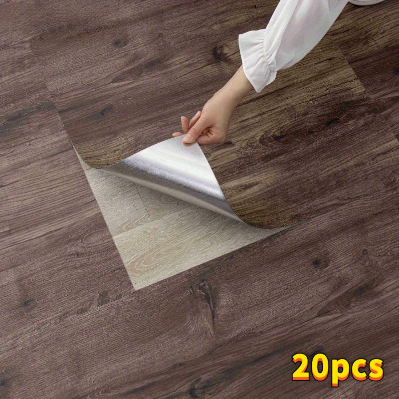 Self Adhesive Floor Stickers Grey 30Cmx30Cmx1.5Mm 20 Pieces
