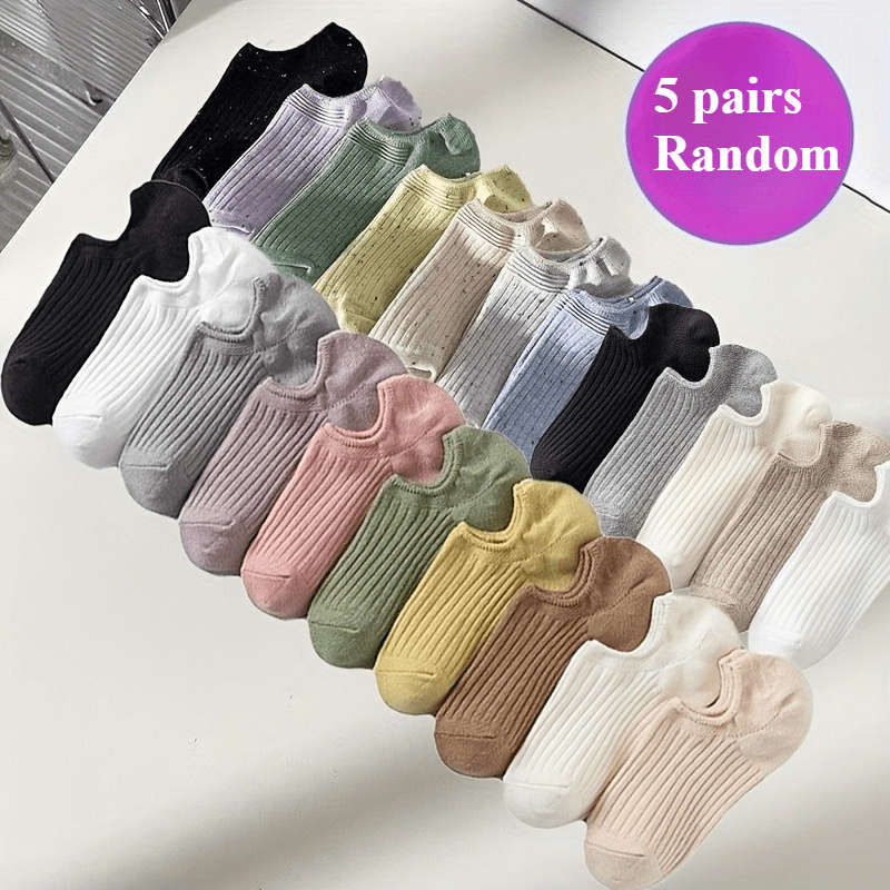 Women S Socks Color Mixed Colors Random5 Pairs Size Onesize