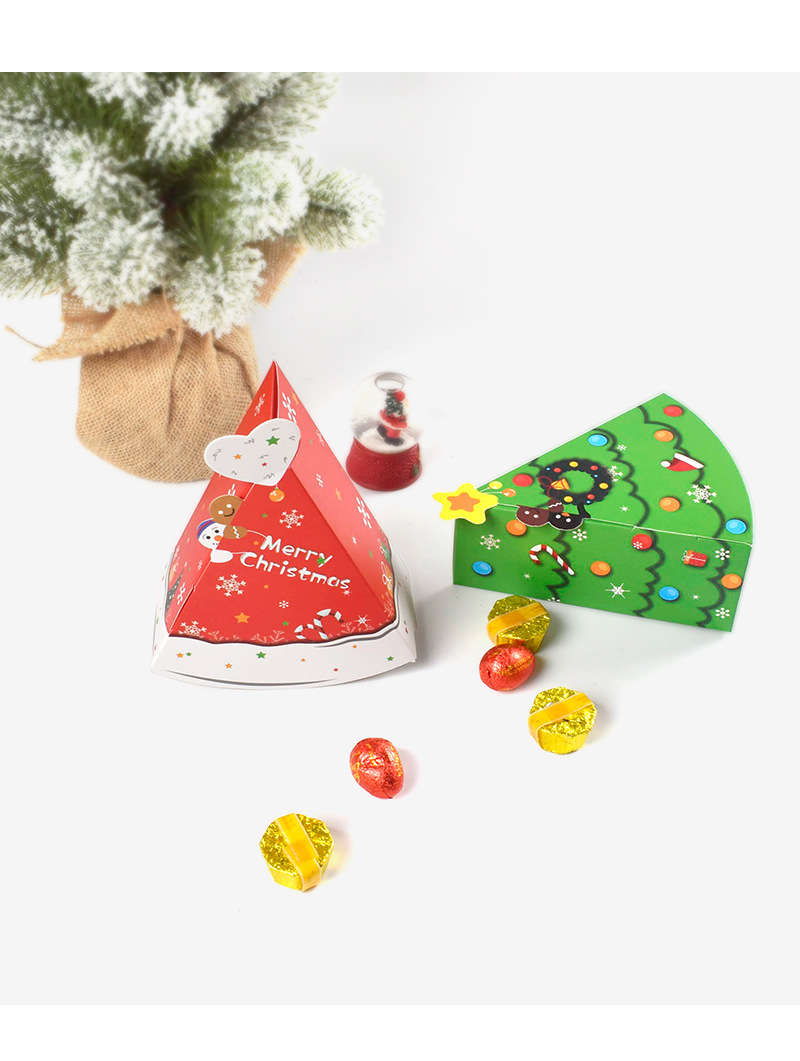 Christmas Gift Boxes Color Green-6Pcs