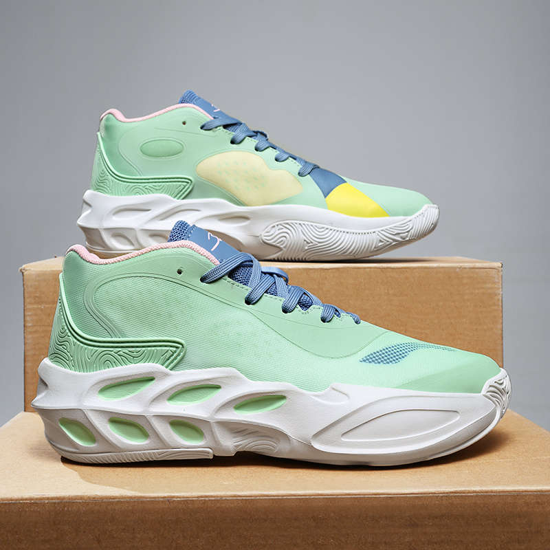 Sneakers White And Green Size Uk 7.5