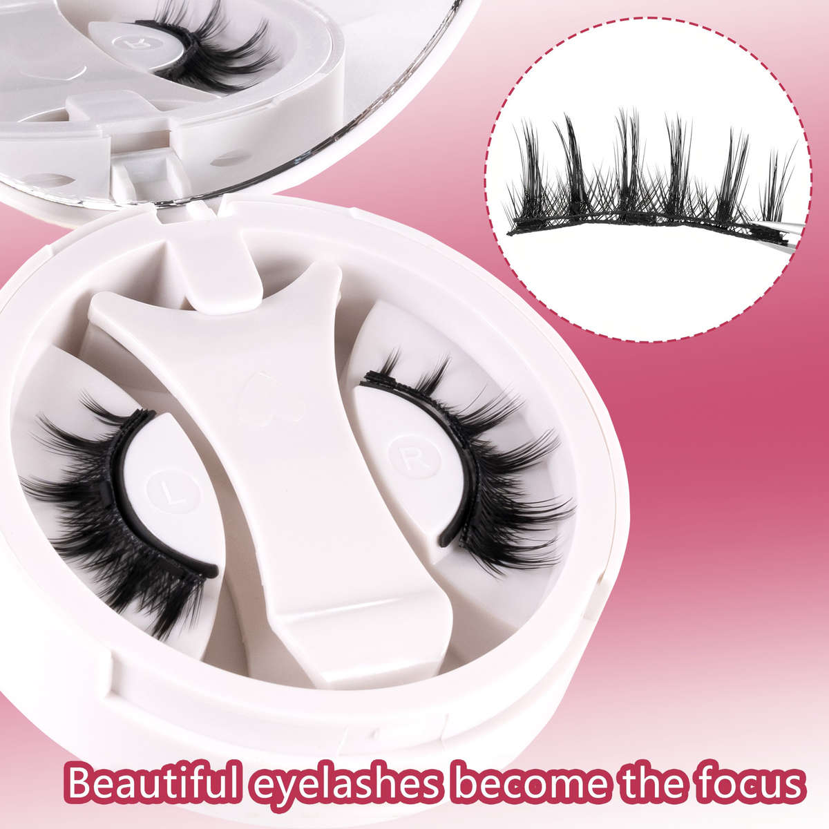 False Eyelashes Color Magnetic Suction Hair A