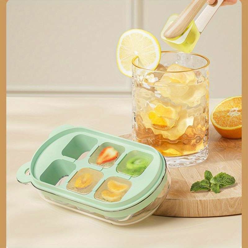 Ice Molds Color Small Green 6 Grid
