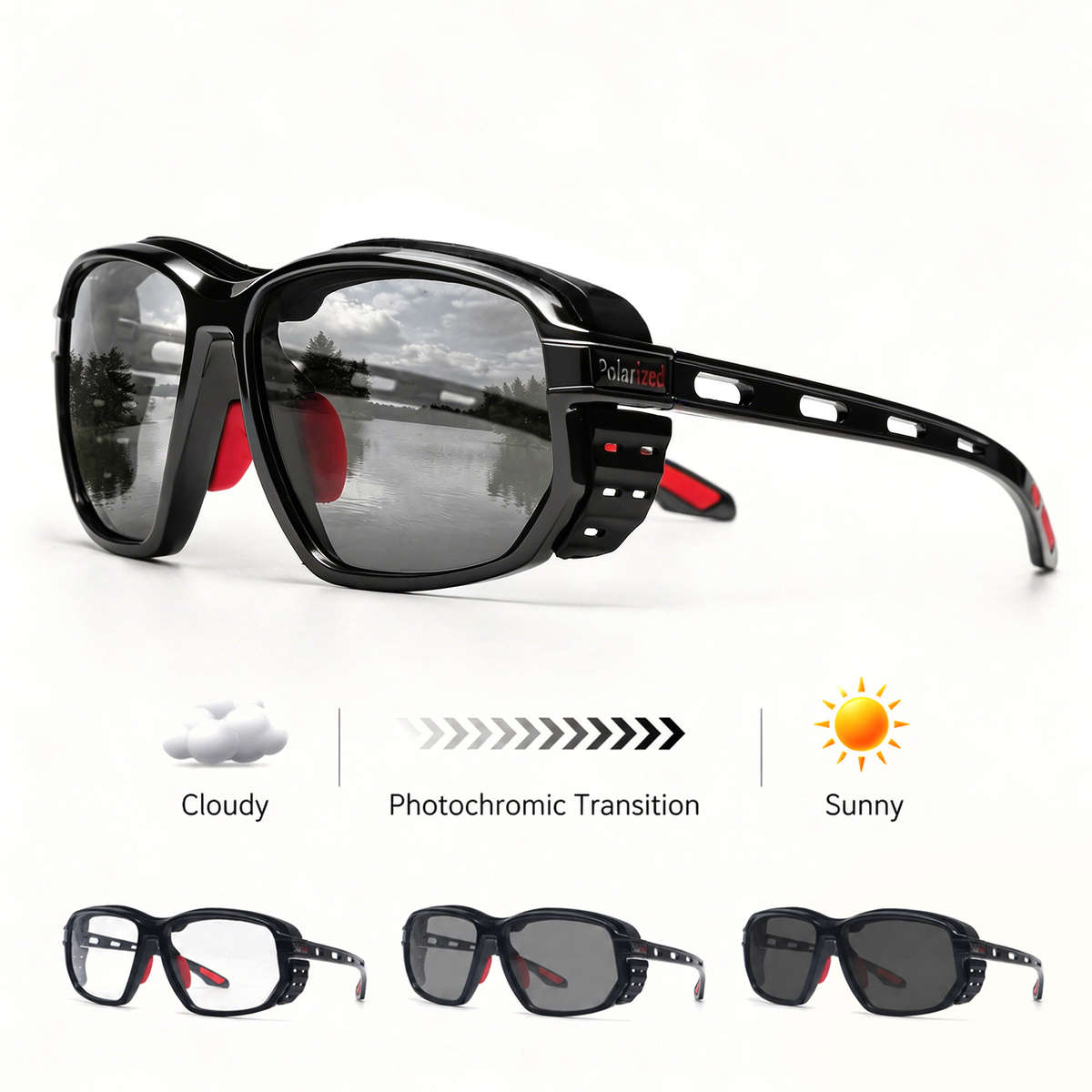 Cycling Glasses Color C5 Gun Red