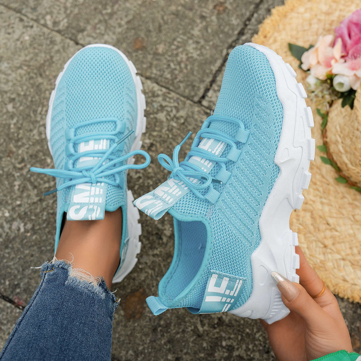 Women S Sneakers Color Blue Sizeuk 3.5