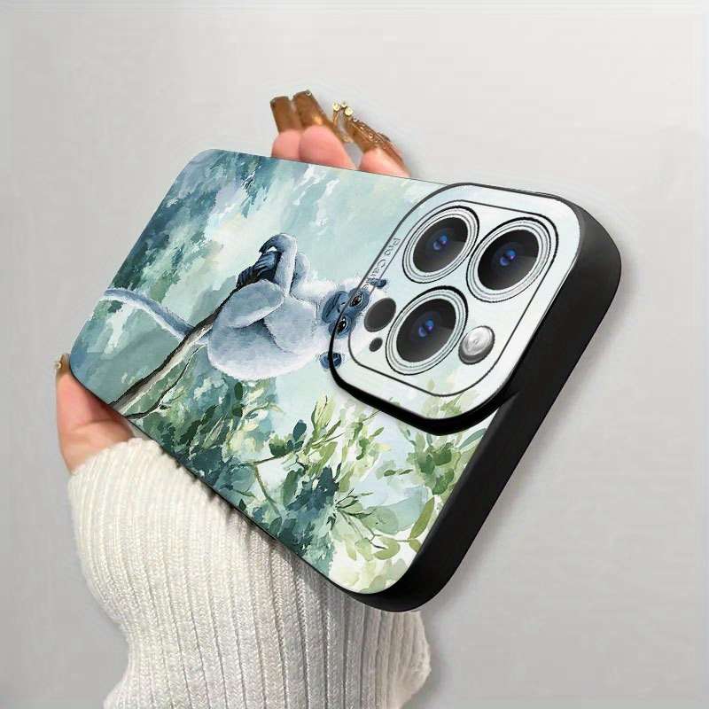 1Pc Black For iPhone 6 Little Grey Monkey Phone Case