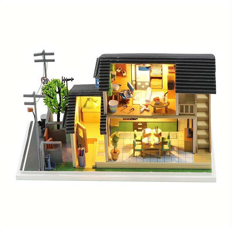 3D Model Desktop Ornaments Style Mountain Villa