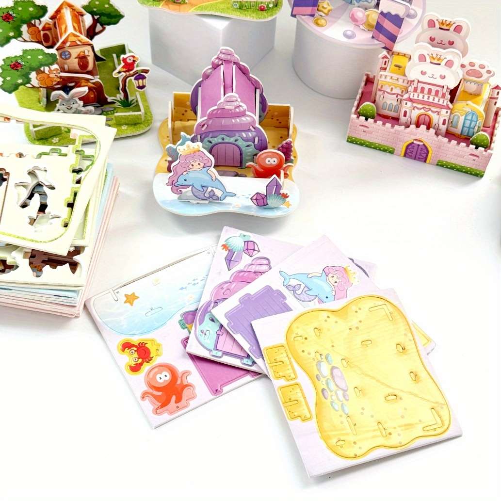 Building Toy Architectural Model Toy Set Model Random Quantity 4 Pcs