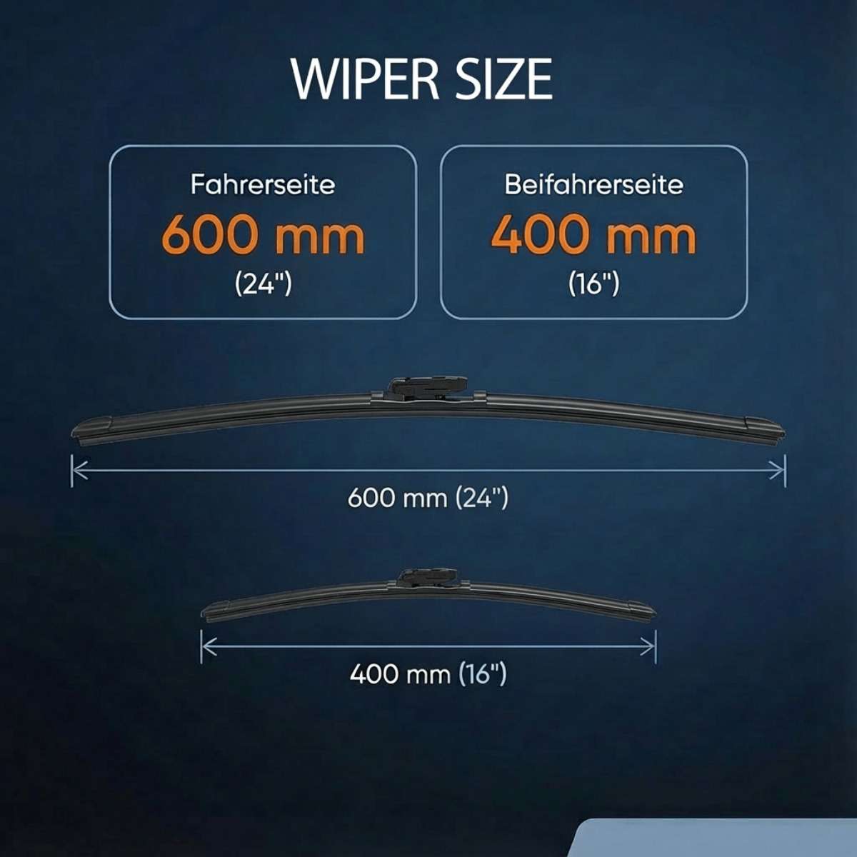 Windshield Wipers Size 24 16B5