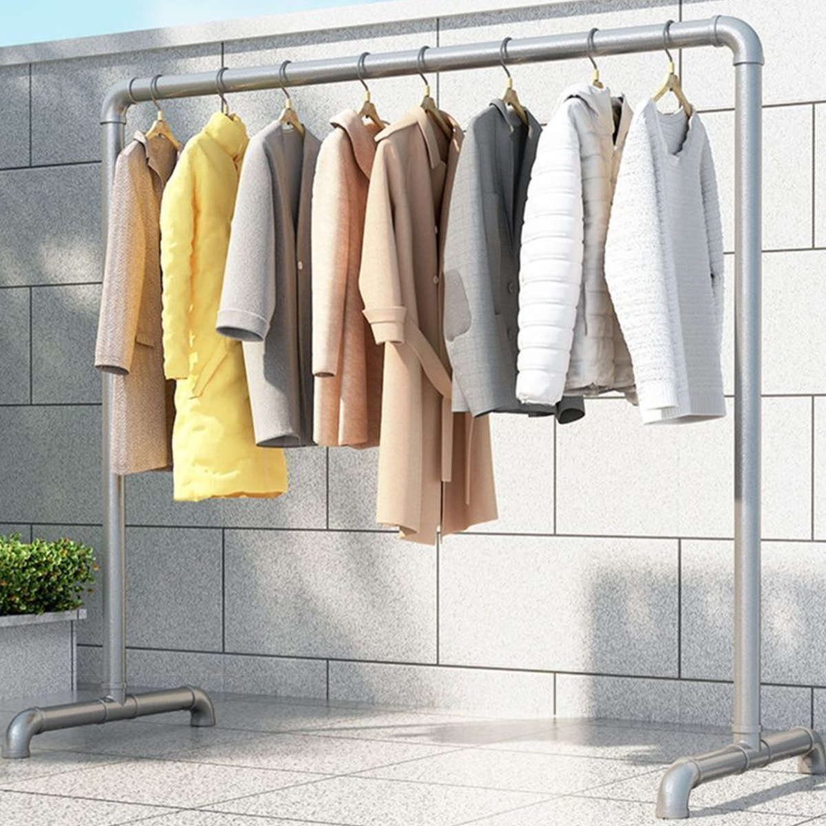 Clothes Rack Metal Coat Hanger Size 1 Meter In Length And 1.2 Meters In Height