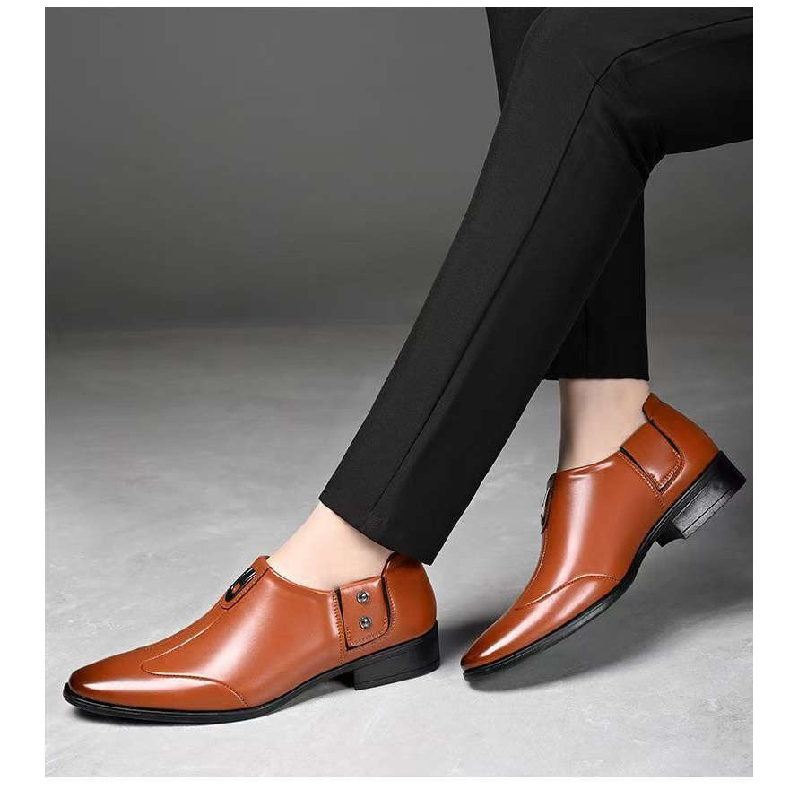 Mens Leather Shoes Color Black Sizeuk 7