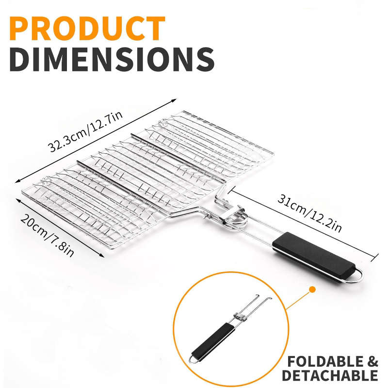 Grill Rack Color Black Handle Bbq Grill