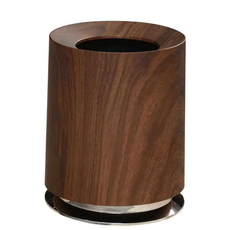 Garbage Can Quantity Wood Grain 2Pcs