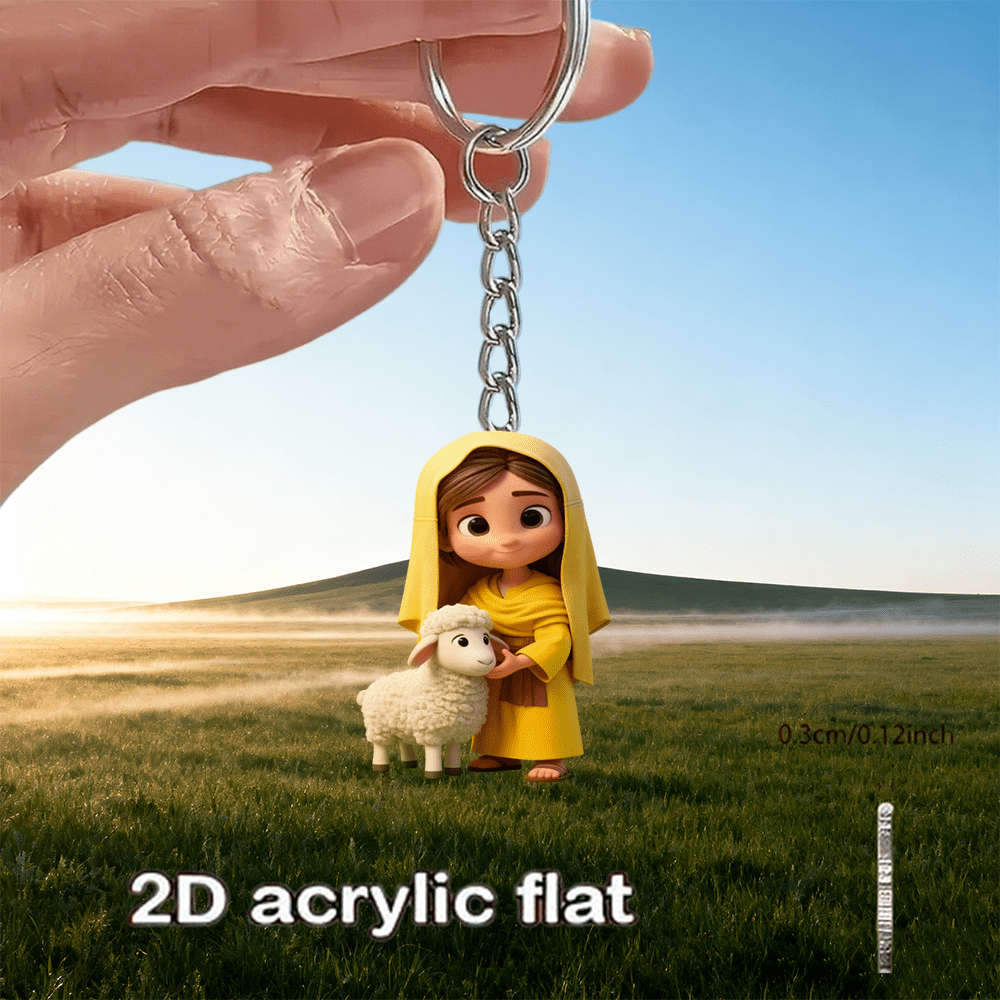 Sturdy Exquisite Polished Flat Flat Acrylic Keychain Suitable For Interior