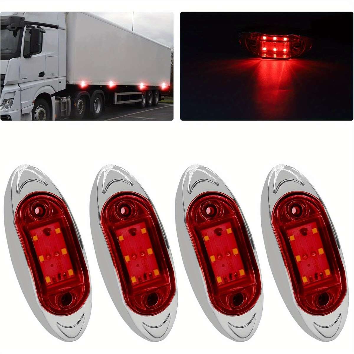 Car Lights Color Red Quantity 4Pcs