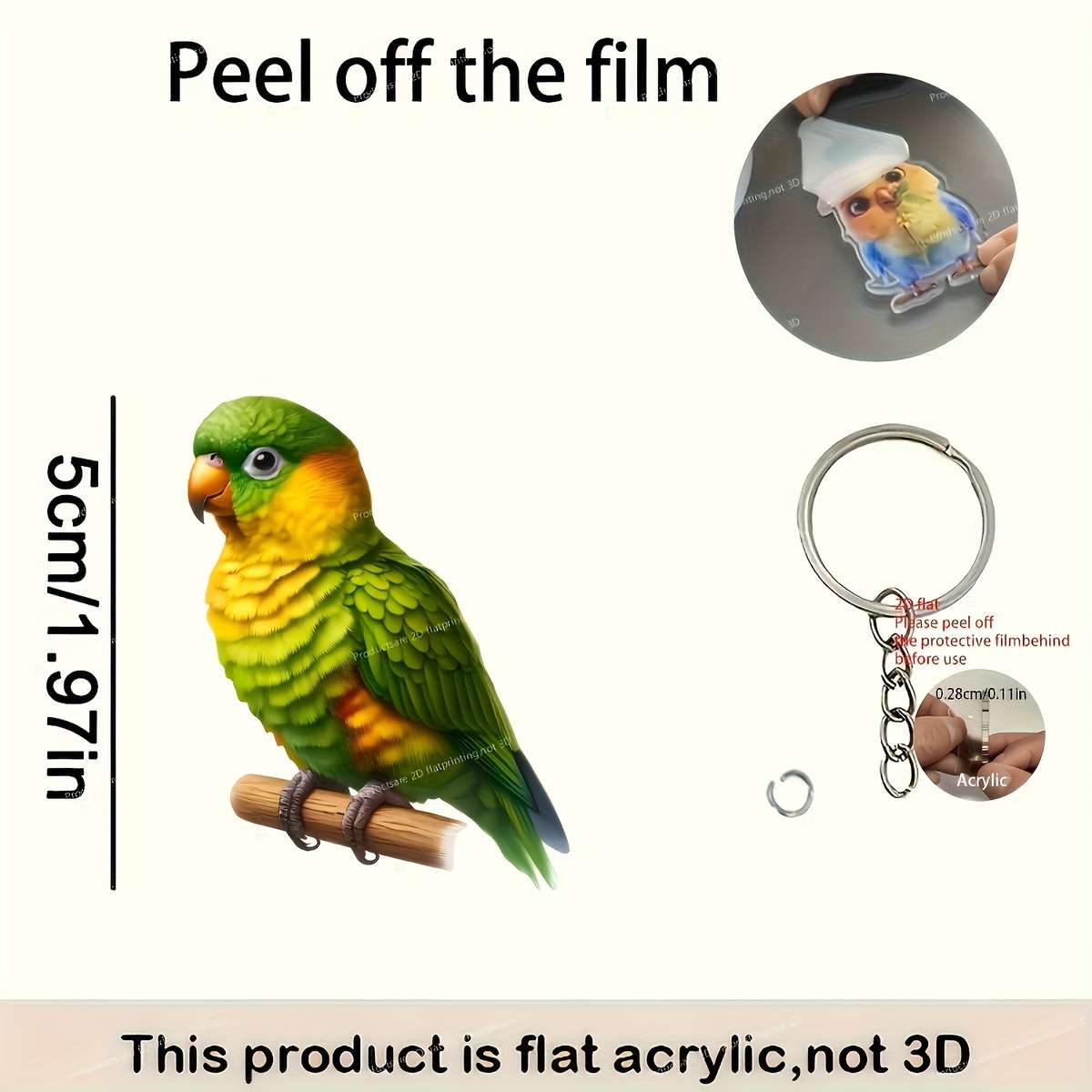 Keychain Ornament Material Acrylic