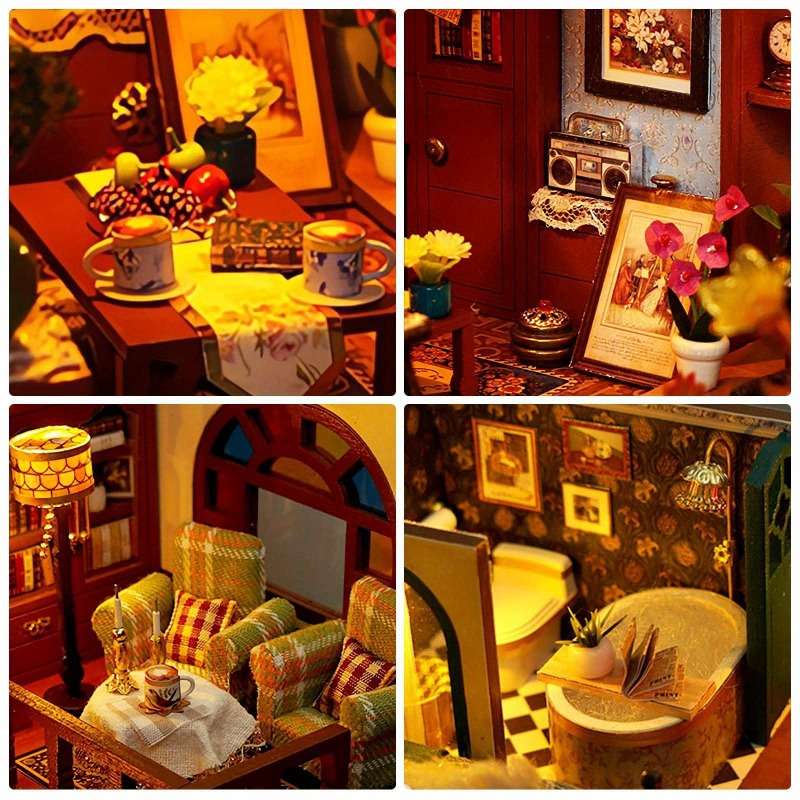 3D House Puzzle Model Color Style1