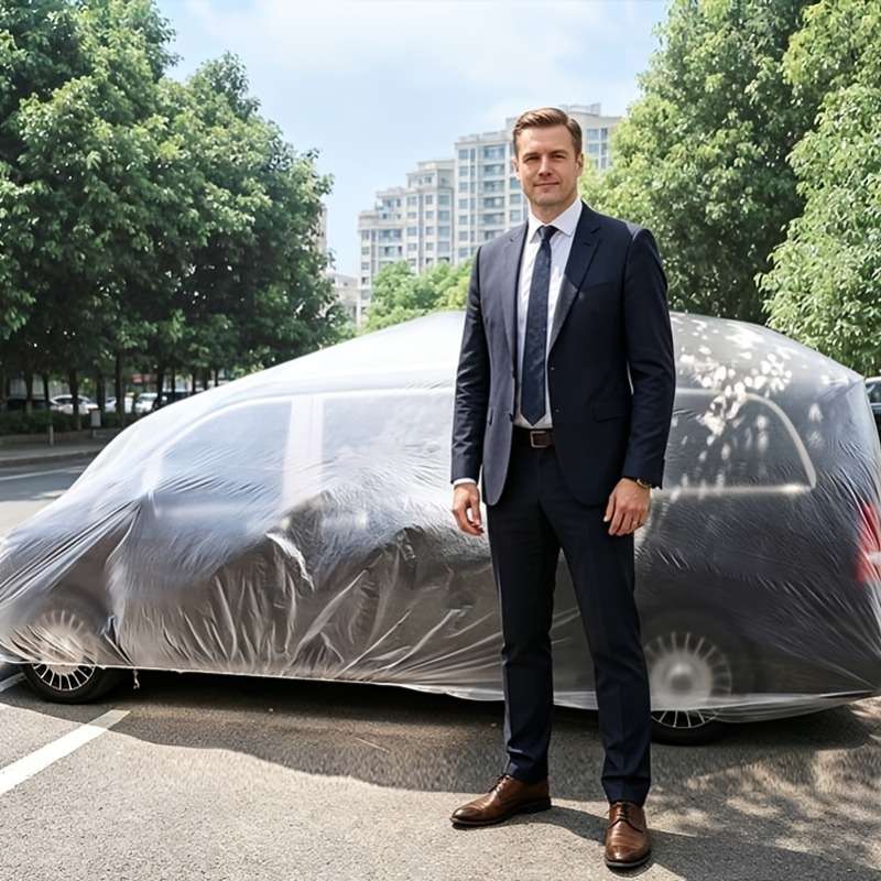 Car Cover Color Transparent White 2Pcs