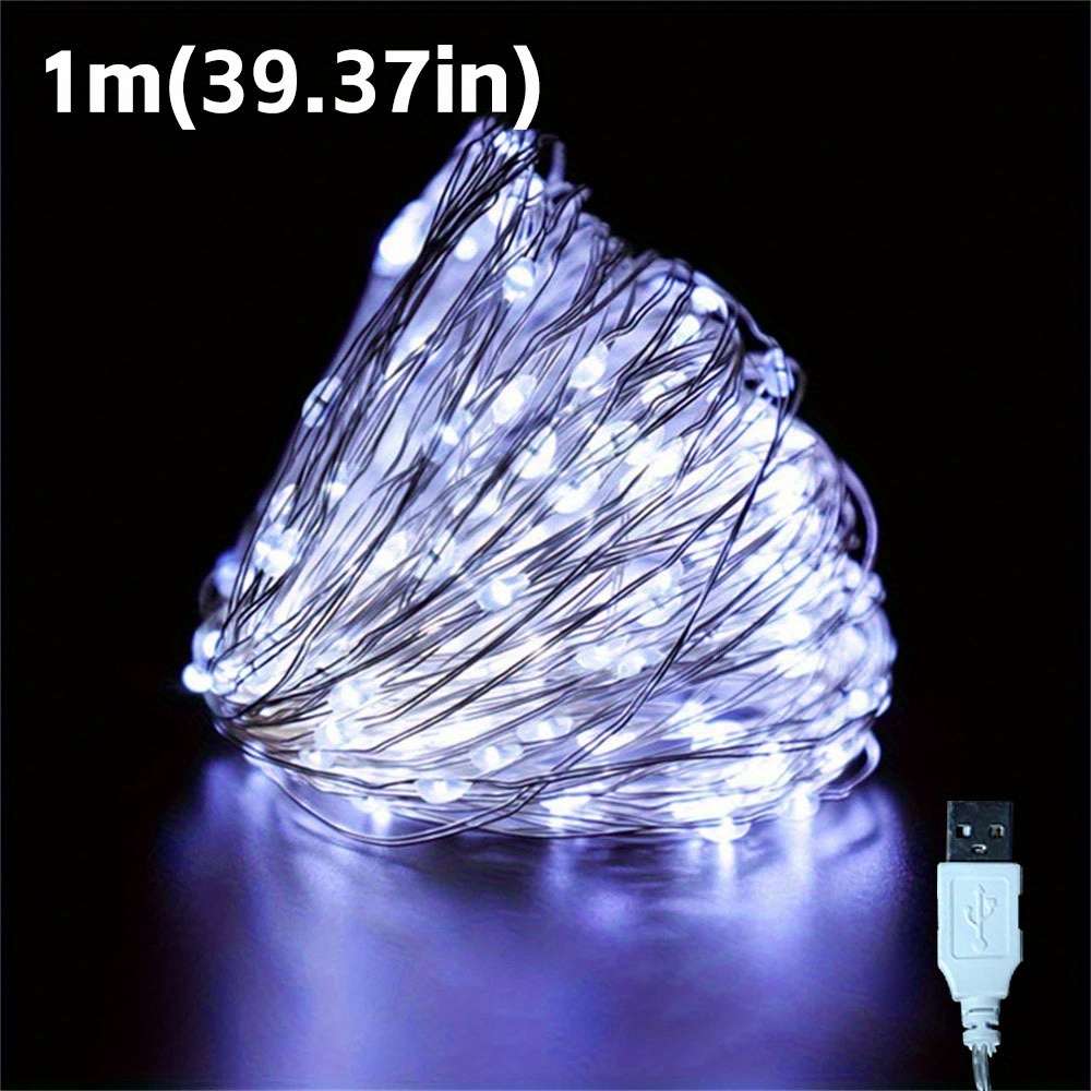 Christmas Lights White Model 1 Meter 10 Lights