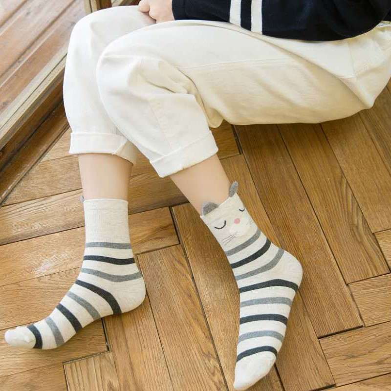 Women S Socks Color 5Pairs Mixed Colors Size Asian Onesize