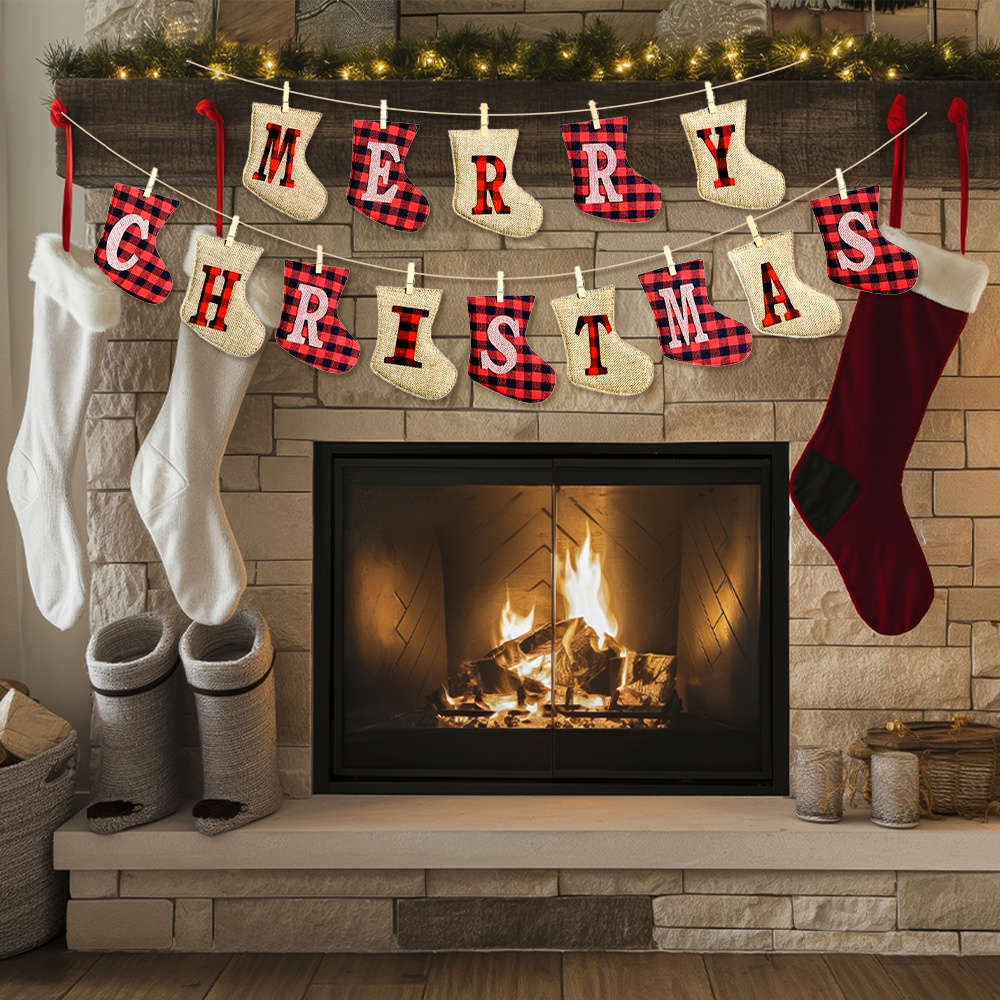 Christmas Decorations Style Merry Christams  Facing Left