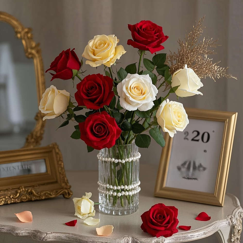 Simulated Flower Color 4 Red  4 Champagne  2 White