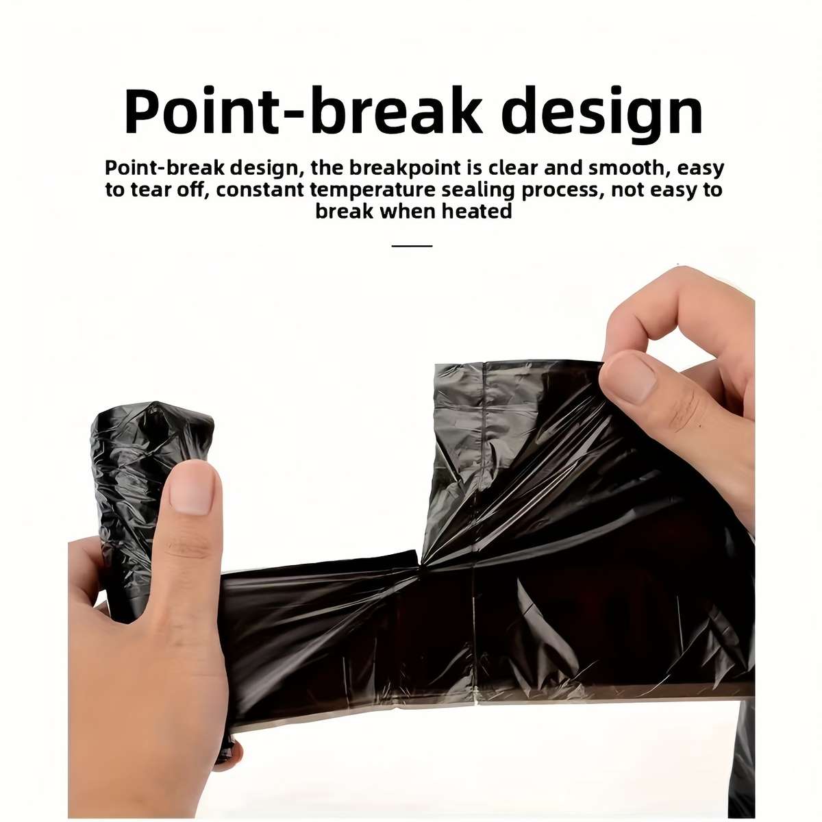 Trash Bag5 Rolls100 Pieces Black