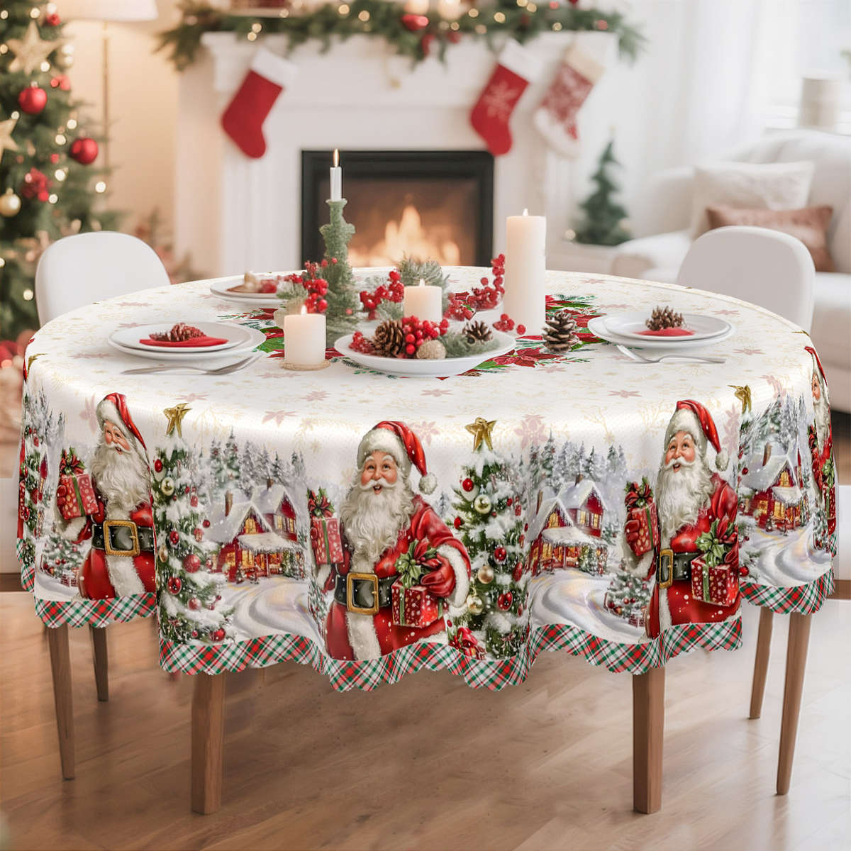Christmas Tablecloth    148X148Cm Table Cloth