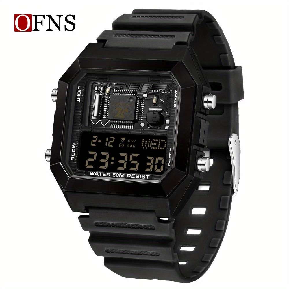Classic Ofns Men Innovative Multifunctional Sports Watch With 5Atm Water