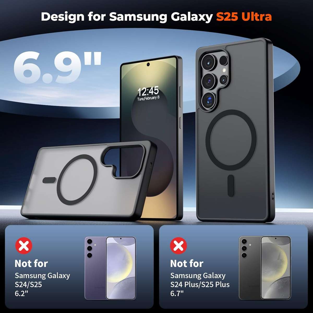 Phone Case Black Compatible Model Galaxy S24 Ultra