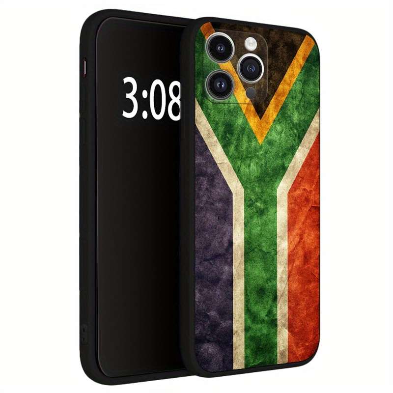 1Pc Mixed Color  For iPhone 16 Plus South African Flag Phone Case