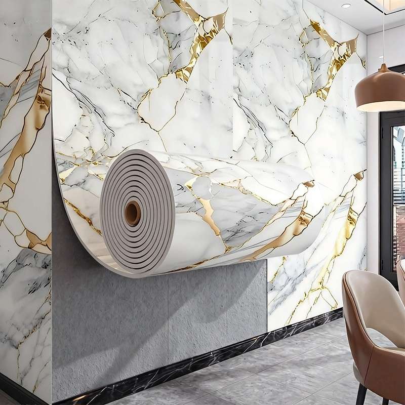 Floor Stickers Color Black Gilt Size 40X1000Cm Is 15.7X394In