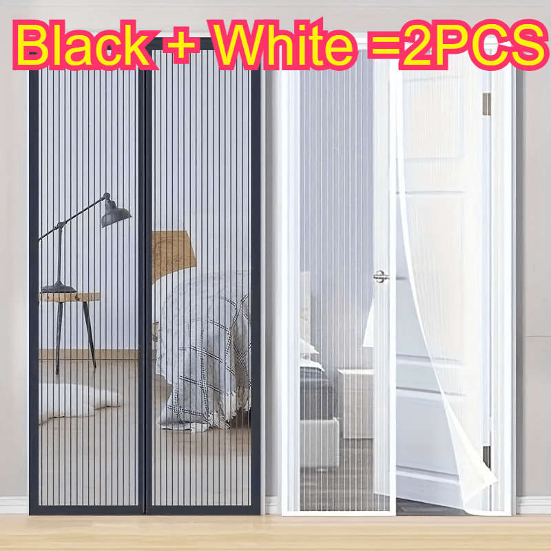 Mosquito Screens For Doors And Windows Black  White  2Pcs