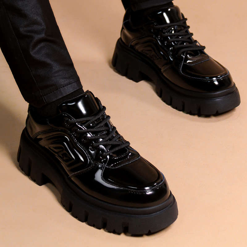 Mens Leather Shoes Color Black Sizeuk 8