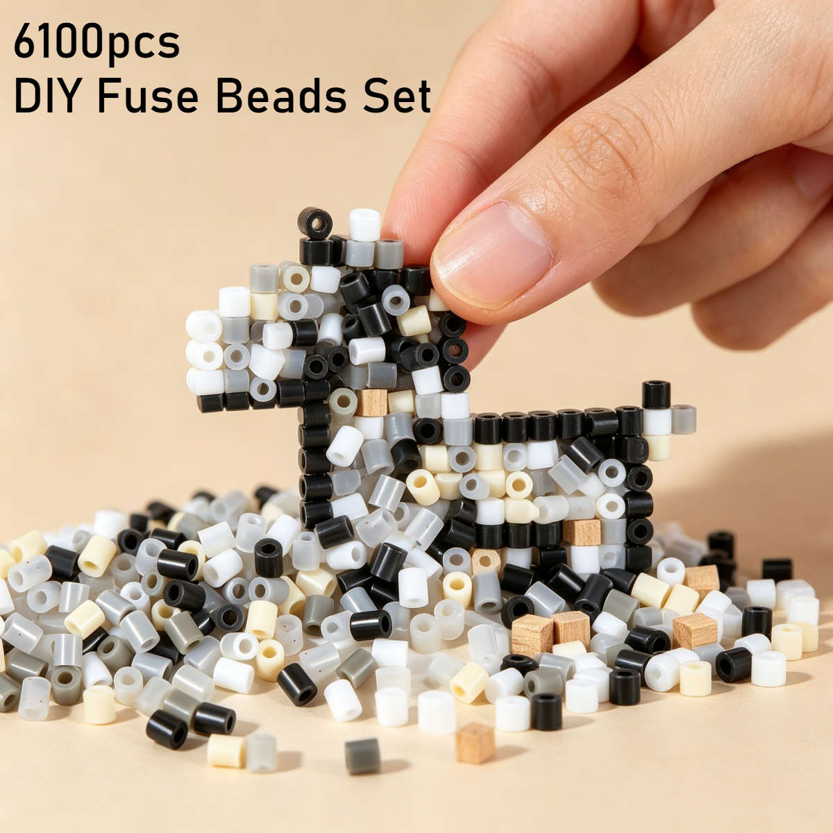 Perler Bead Set Grey 6100Pcs